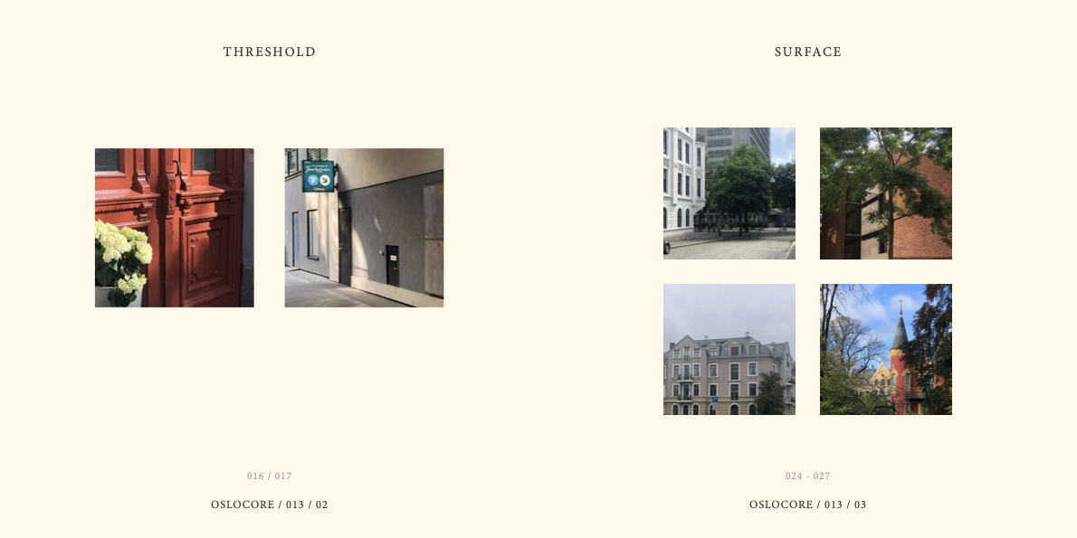 Oslocore square book spread preview.
